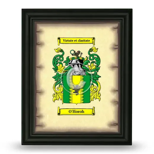 O'Horoh Coat of Arms Framed - Black