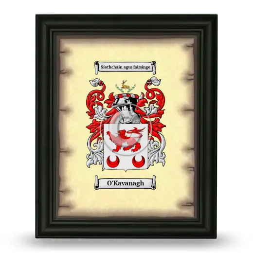 O'Kavanagh Coat of Arms Framed - Black