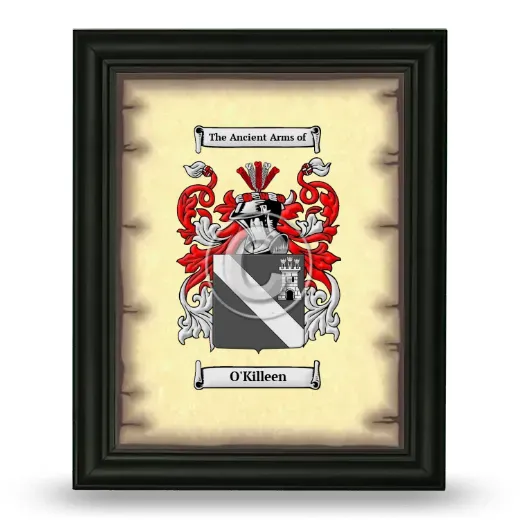 O'Killeen Coat of Arms Framed - Black