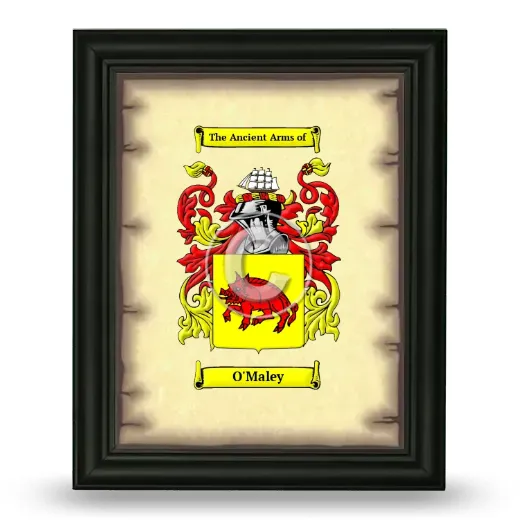 O'Maley Coat of Arms Framed - Black