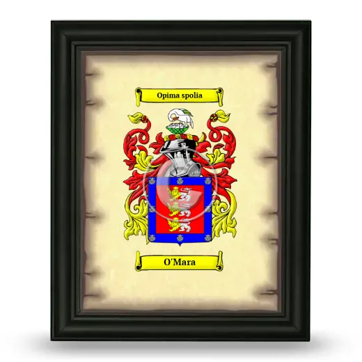 O'Mara Coat of Arms Framed - Black