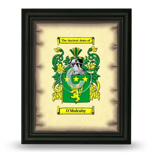 O'Mulcahy Coat of Arms Framed - Black