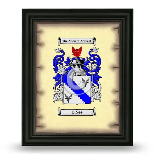 O'Nee Coat of Arms Framed - Black