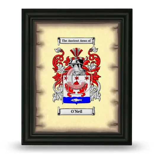 O'Neil Coat of Arms Framed - Black