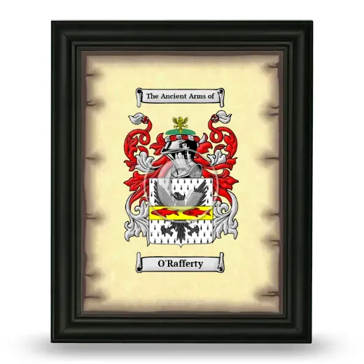 O'Rafferty Coat of Arms Framed - Black