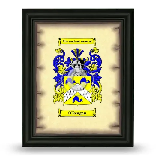 O'Reagan Coat of Arms Framed - Black