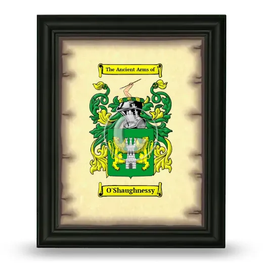O'Shaughnessy Coat of Arms Framed - Black