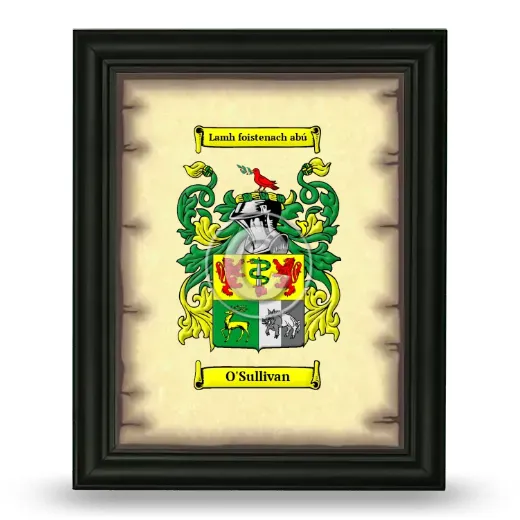 O'Sullivan Coat of Arms Framed - Black