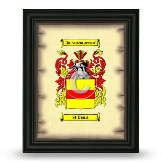 St Denis Coat of Arms Framed - Black