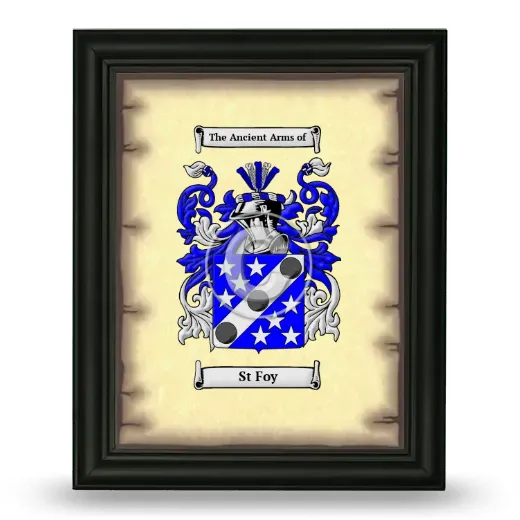 St Foy Coat of Arms Framed - Black