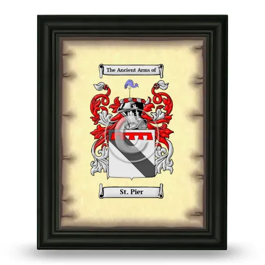 St. Pier Coat of Arms Framed - Black
