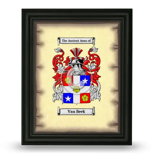 Van Beek Coat of Arms Framed - Black