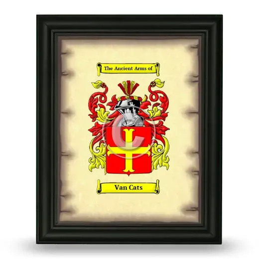 Van Cats Coat of Arms Framed - Black