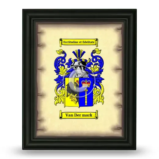 Van Der mark Coat of Arms Framed - Black