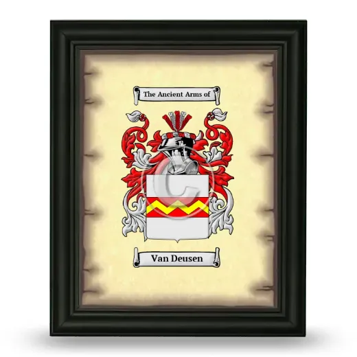 Van Deusen Coat of Arms Framed - Black