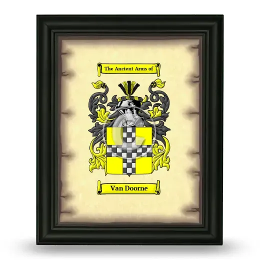 Van Doorne Coat of Arms Framed - Black