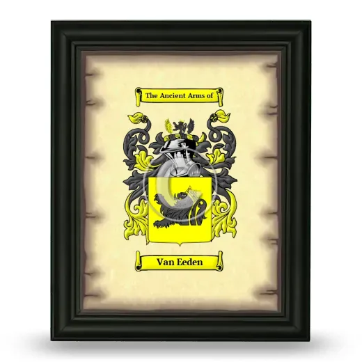 Van Eeden Coat of Arms Framed - Black