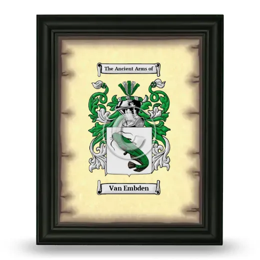 Van Embden Coat of Arms Framed - Black