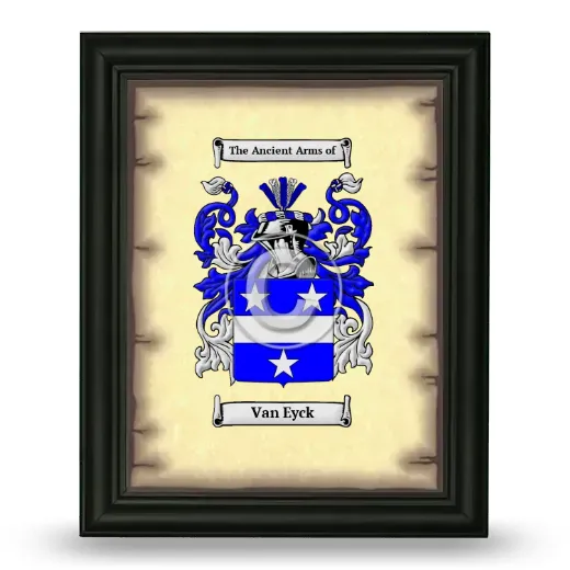 Van Eyck Coat of Arms Framed - Black