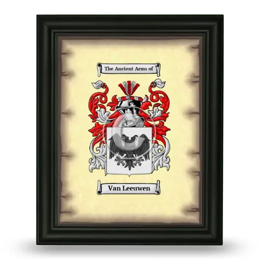 Van Leeuwen Coat of Arms Framed - Black