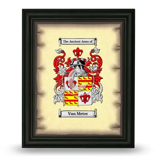 Van Meter Coat of Arms Framed - Black