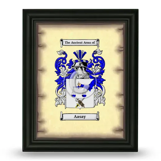 Aasay Coat of Arms Framed - Black