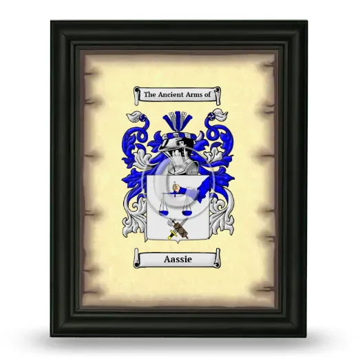 Aassie Coat of Arms Framed - Black