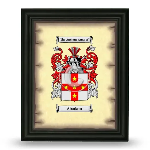 Abadam Coat of Arms Framed - Black