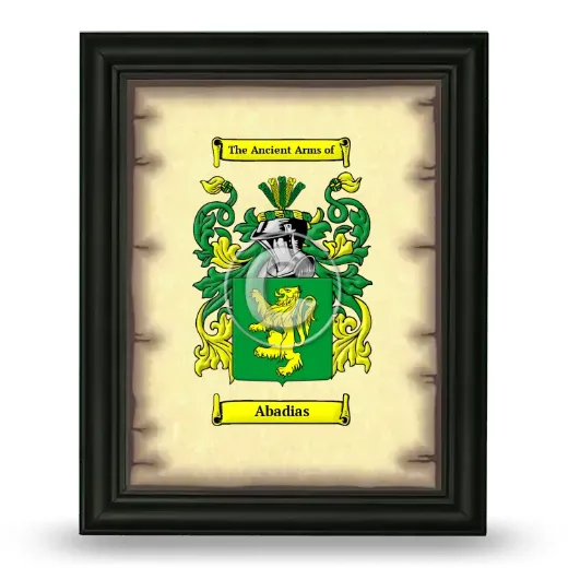 Abadias Coat of Arms Framed - Black
