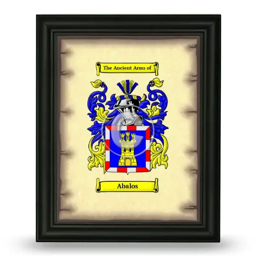 Abalos Coat of Arms Framed - Black