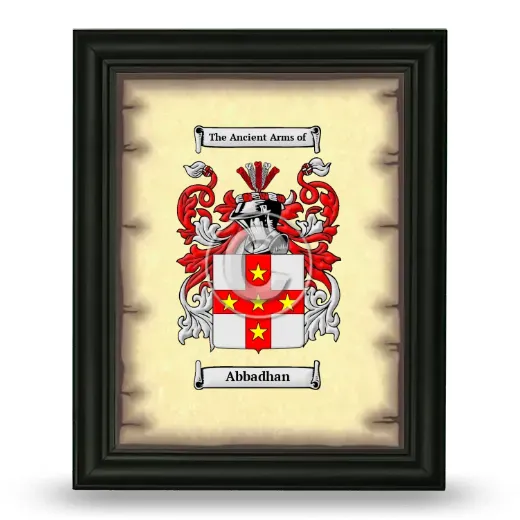 Abbadhan Coat of Arms Framed - Black
