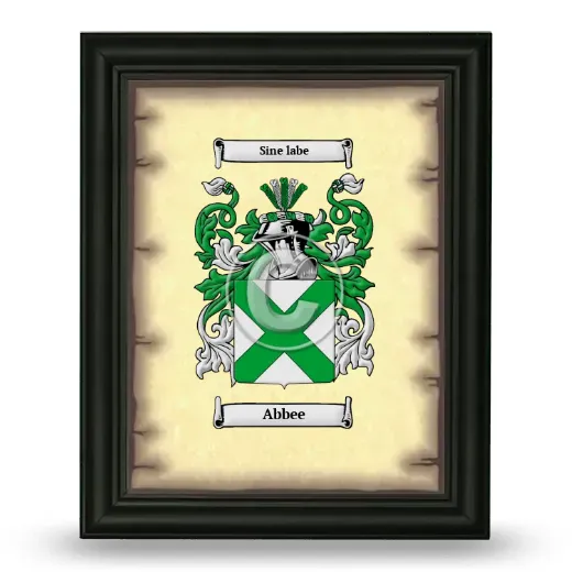 Abbee Coat of Arms Framed - Black