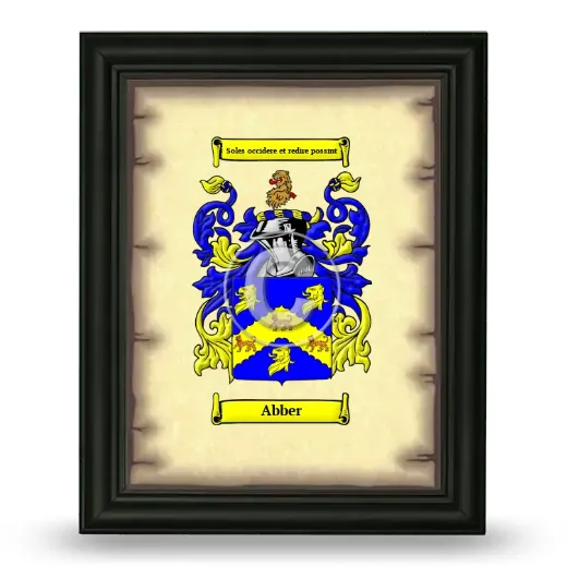 Abber Coat of Arms Framed - Black