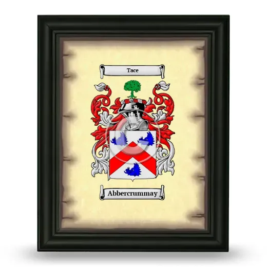 Abbercrummay Coat of Arms Framed - Black