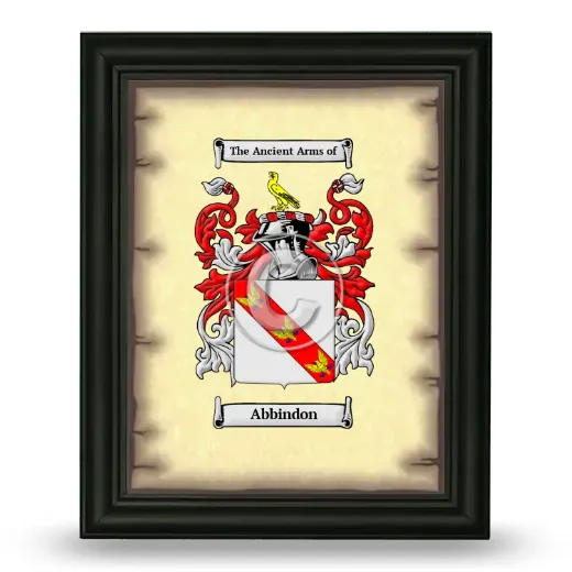 Abbindon Coat of Arms Framed - Black