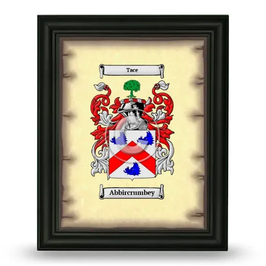 Abbircrumbey Coat of Arms Framed - Black