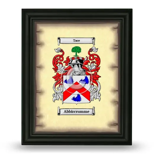 Abbircrumme Coat of Arms Framed - Black