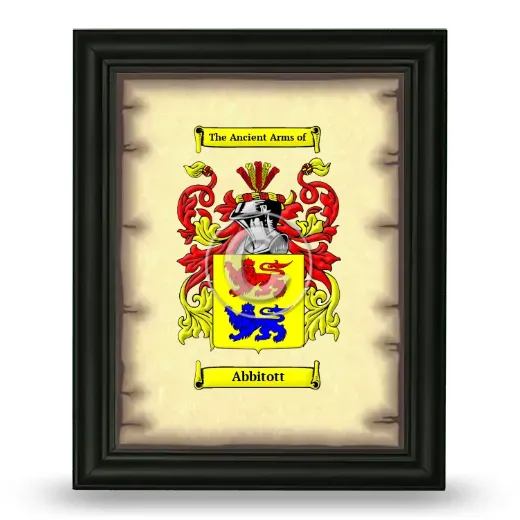 Abbitott Coat of Arms Framed - Black