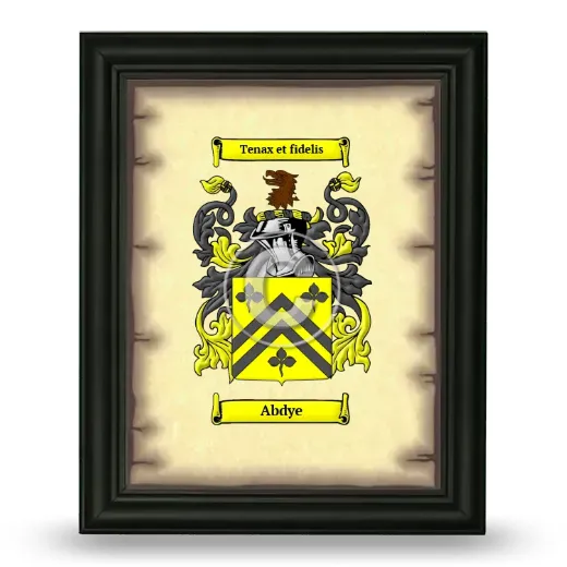 Abdye Coat of Arms Framed - Black