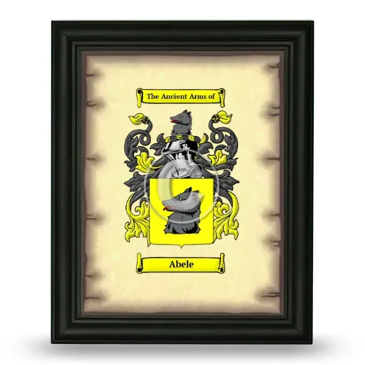Abele Coat of Arms Framed - Black