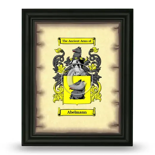 Abelmann Coat of Arms Framed - Black