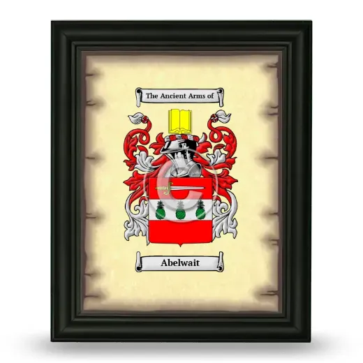 Abelwait Coat of Arms Framed - Black