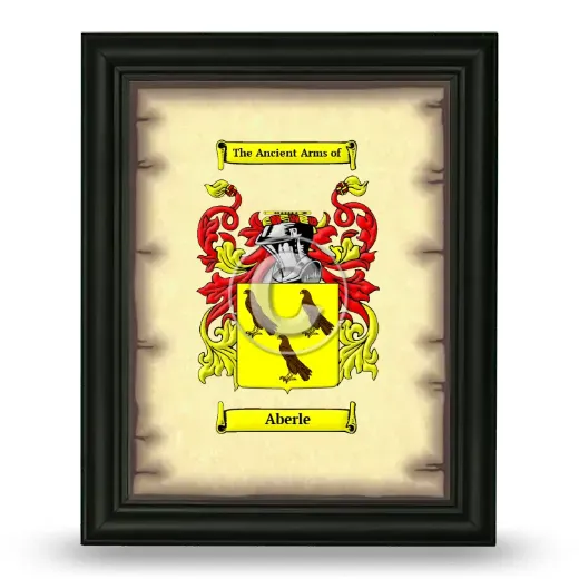 Aberle Coat of Arms Framed - Black