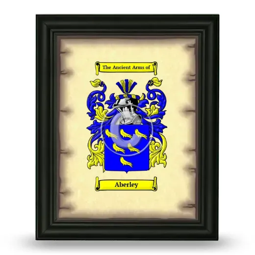 Aberley Coat of Arms Framed - Black