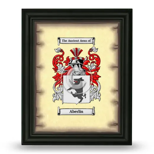 Aberlin Coat of Arms Framed - Black