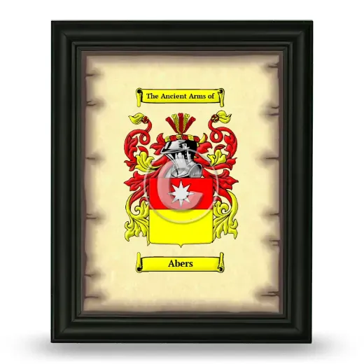 Abers Coat of Arms Framed - Black