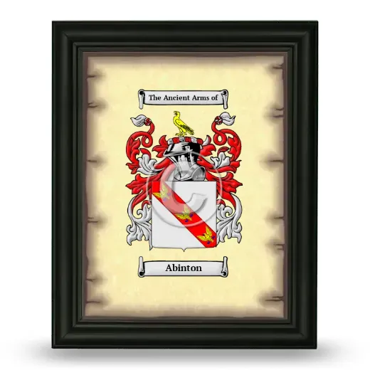 Abinton Coat of Arms Framed - Black
