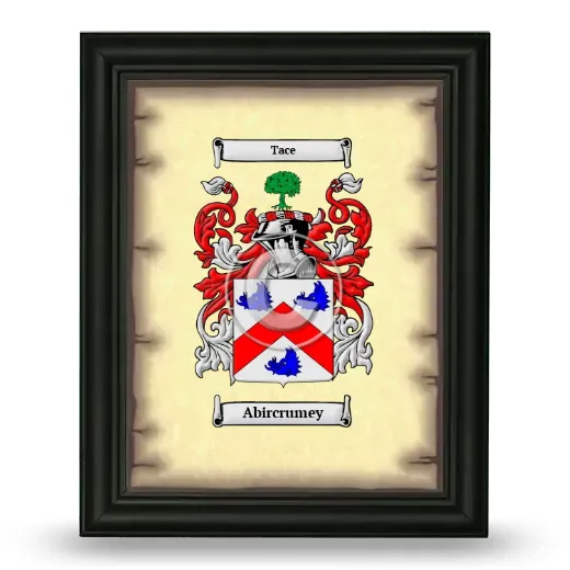 Abircrumey Coat of Arms Framed - Black