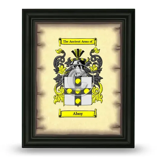 Abny Coat of Arms Framed - Black