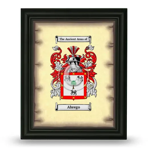 Abrego Coat of Arms Framed - Black